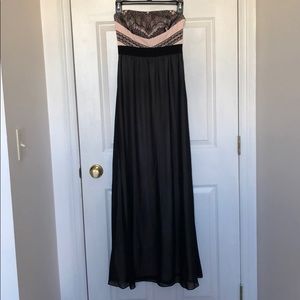 Soft pink and black dress